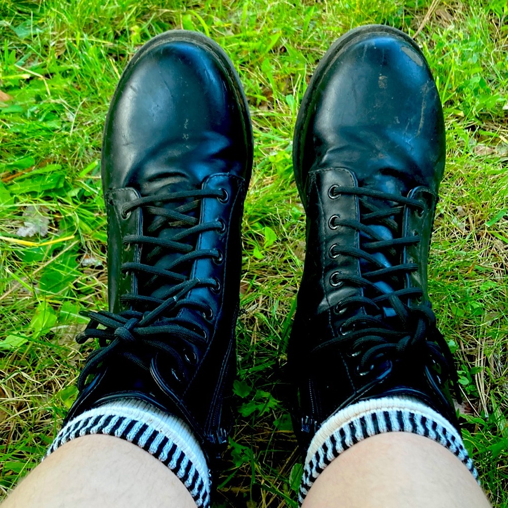 Combat boots by Time and Tru